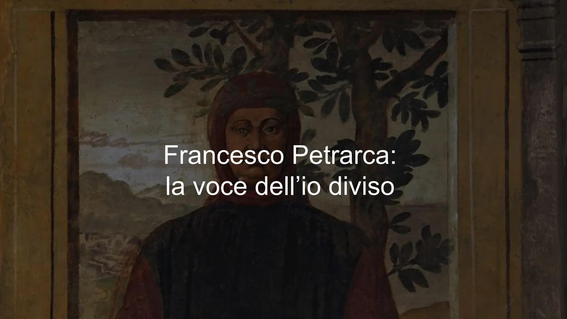 Francesco Petrarca:
la voce dell'io diviso
K «Vuoi dunque sapere
la mia malattia? Non so
saziarmi di libri>>.
Lettera a Giovanni dell'Incisa