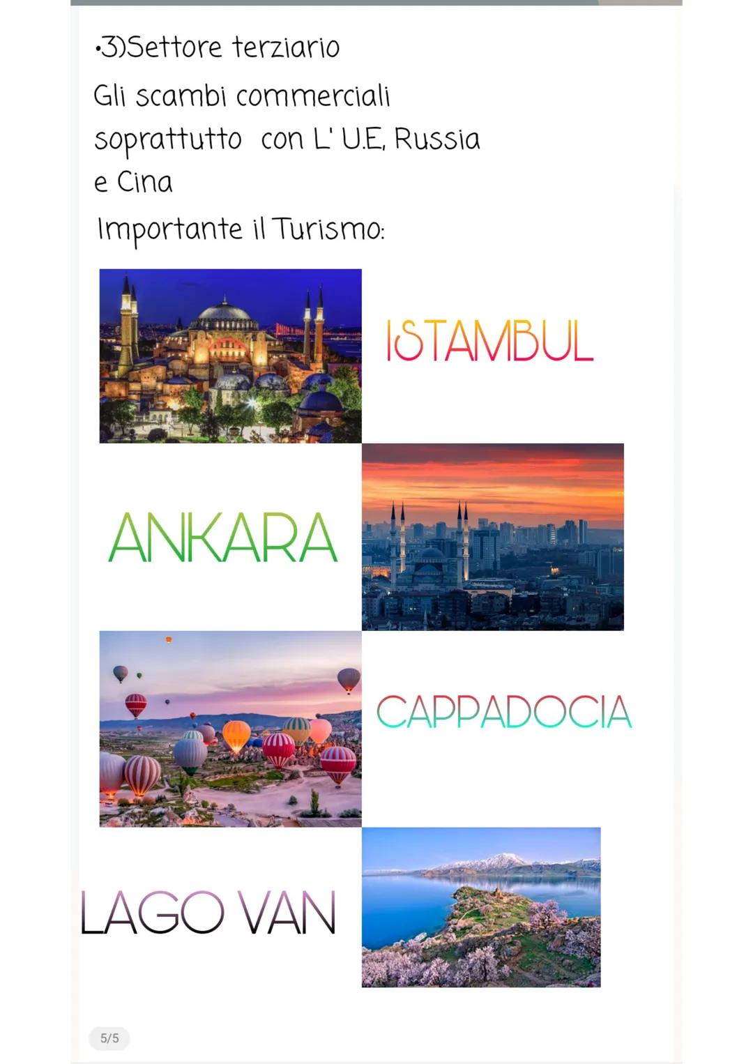 TURCHIA
●Capitale:Ankara
Lingua: Turco
●Forma di
governo:repubblica
parlamentare
La Turchia confina con:
A nord è bagnata dal Mar
Nero
A nor