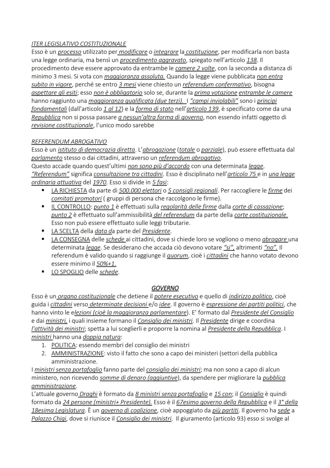 PARLAMENTO

Esso è un organo costituzionale eletto direttamente dai cittadini (in una repubblica parlamentare). II
parlamento elegge poi il 
