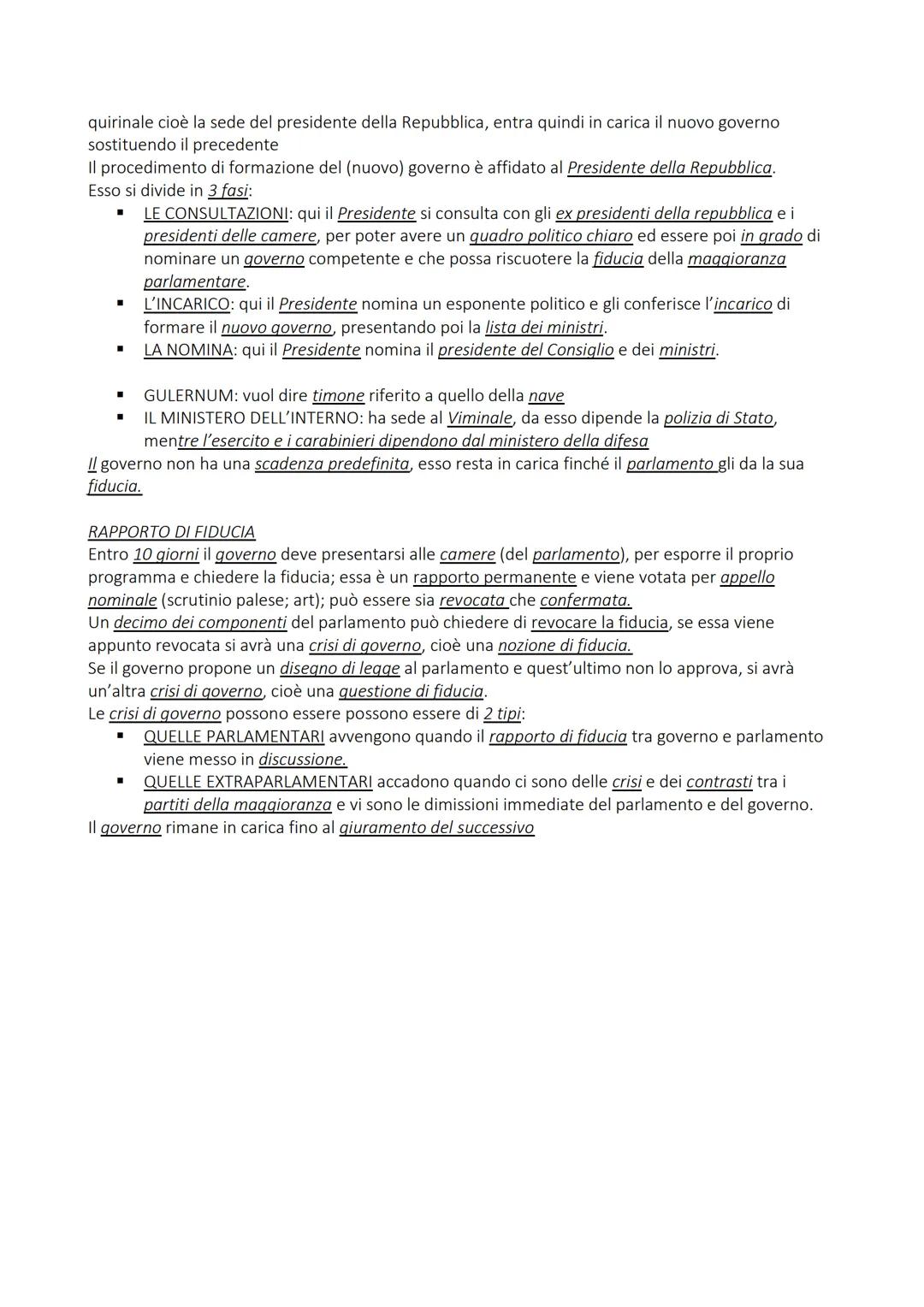 PARLAMENTO

Esso è un organo costituzionale eletto direttamente dai cittadini (in una repubblica parlamentare). II
parlamento elegge poi il 