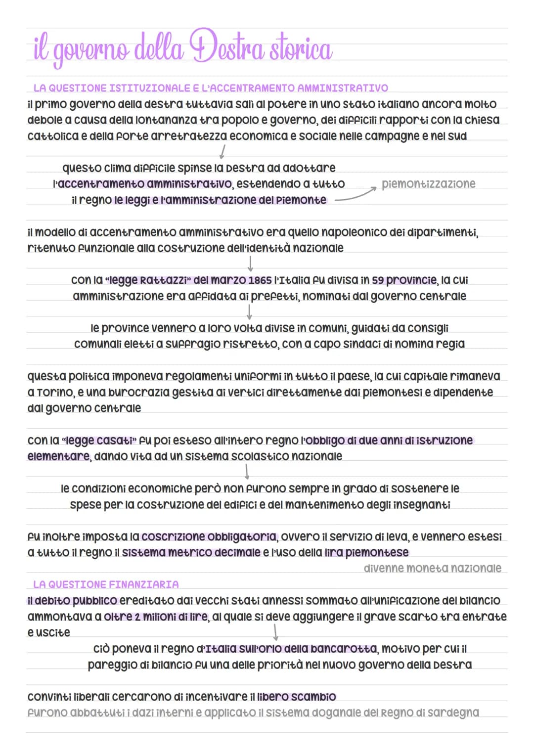la Destra e la Sinistra storiche
il diritto di voto era riservato ai soli maschi di età superiore ai 25 anni che, oltre a saper
leggere e sc