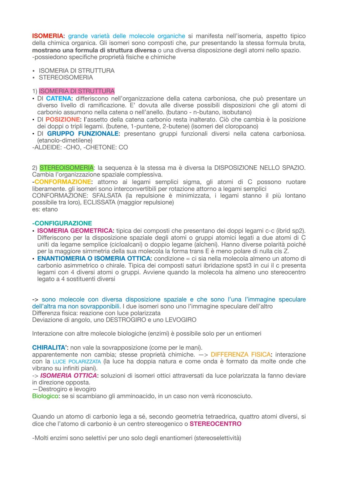 CHIMICA DEL CARBONIO
dedicata al carbonio e i suoi composti si occupa di indagare la composizione e
l'organizzazione della materia vivente. 