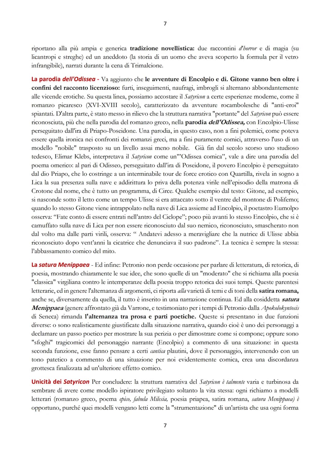1
IL SATYRICON DI PETRONIO
1. GLI ENIGMI DEL SATYRICON
Il Satyricon, una delle opere più interessanti, e sicuramente la più originale, della