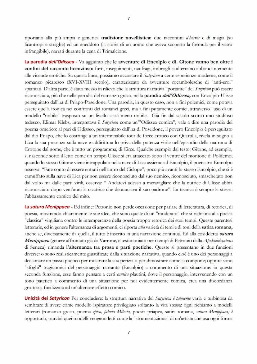 1
IL SATYRICON DI PETRONIO
1. GLI ENIGMI DEL SATYRICON
Il Satyricon, una delle opere più interessanti, e sicuramente la più originale, della