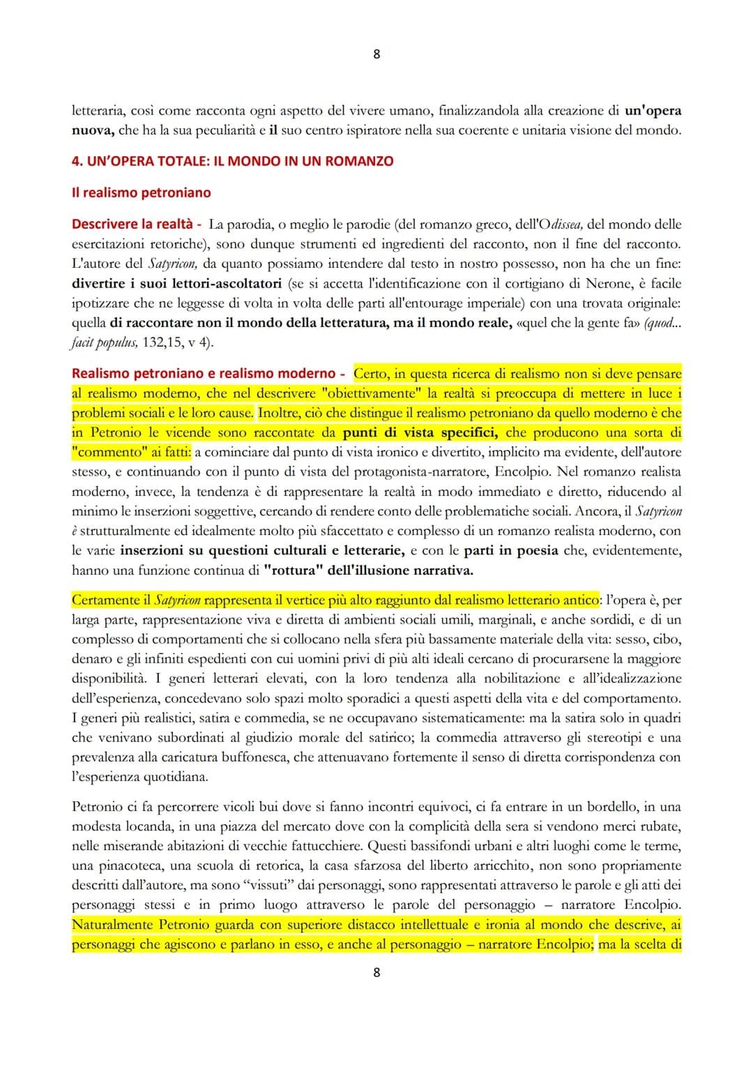 1
IL SATYRICON DI PETRONIO
1. GLI ENIGMI DEL SATYRICON
Il Satyricon, una delle opere più interessanti, e sicuramente la più originale, della