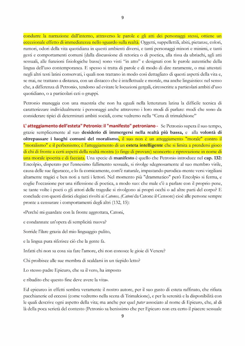 1
IL SATYRICON DI PETRONIO
1. GLI ENIGMI DEL SATYRICON
Il Satyricon, una delle opere più interessanti, e sicuramente la più originale, della