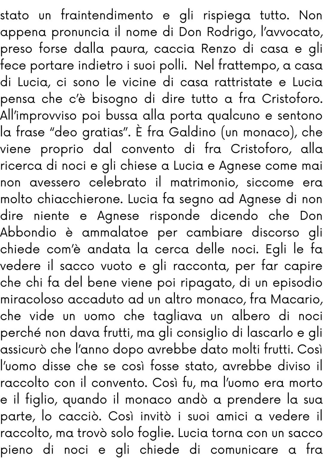 # Capitolo 3

Quando Lucia scende al pianterreno da Renzo e
Agnese, i due la guardano preoccupati. La fanciulla
allora spiega che qualche se