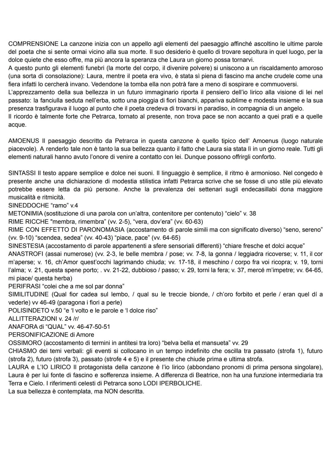 CHIARE, FRESCHE ET DOLCI ACQUE p. 641
Si tratta di una Canzone. La canzone è stata ideata dai provenzali, ripresa dai siciliani e messa a pu