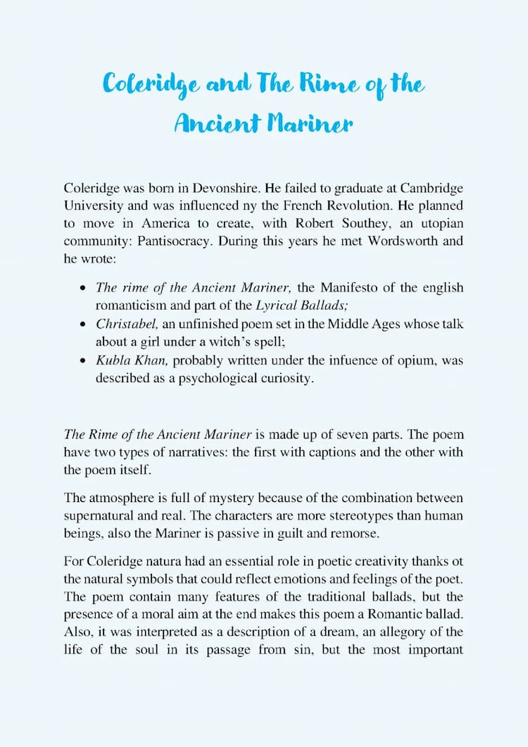 Know Coleridge and The Rime of the Ancient Mariner  thumbnail