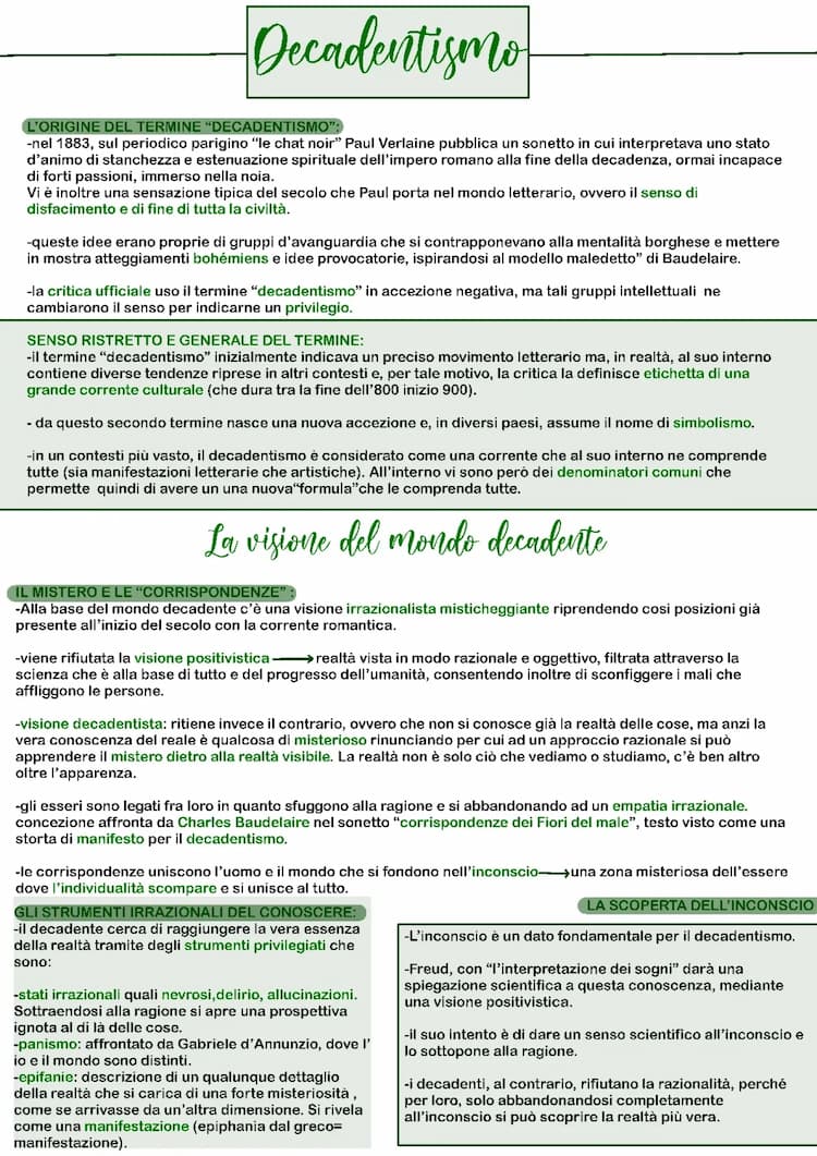 Know Decadentismo (esame di maturità) thumbnail