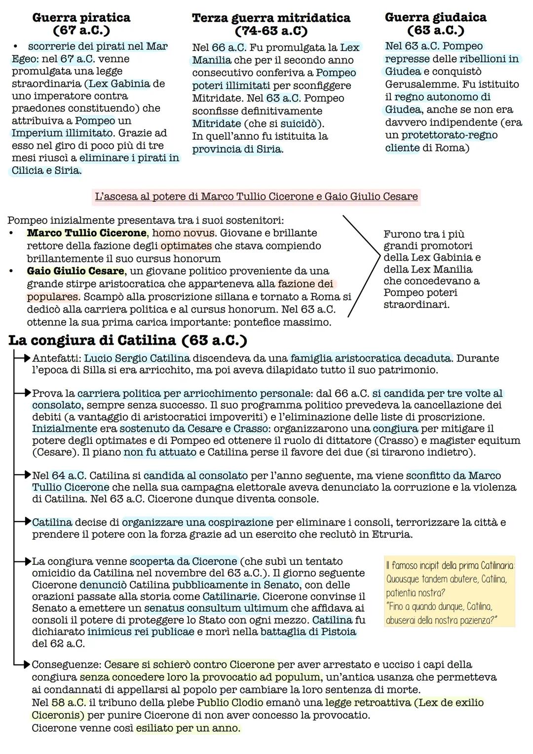 La crisi della tarda repubblica
Dopo la morte di Gaio Gracco la repubblica inizia ad entrare in crisi e per circa un secolo si
susseguirono 