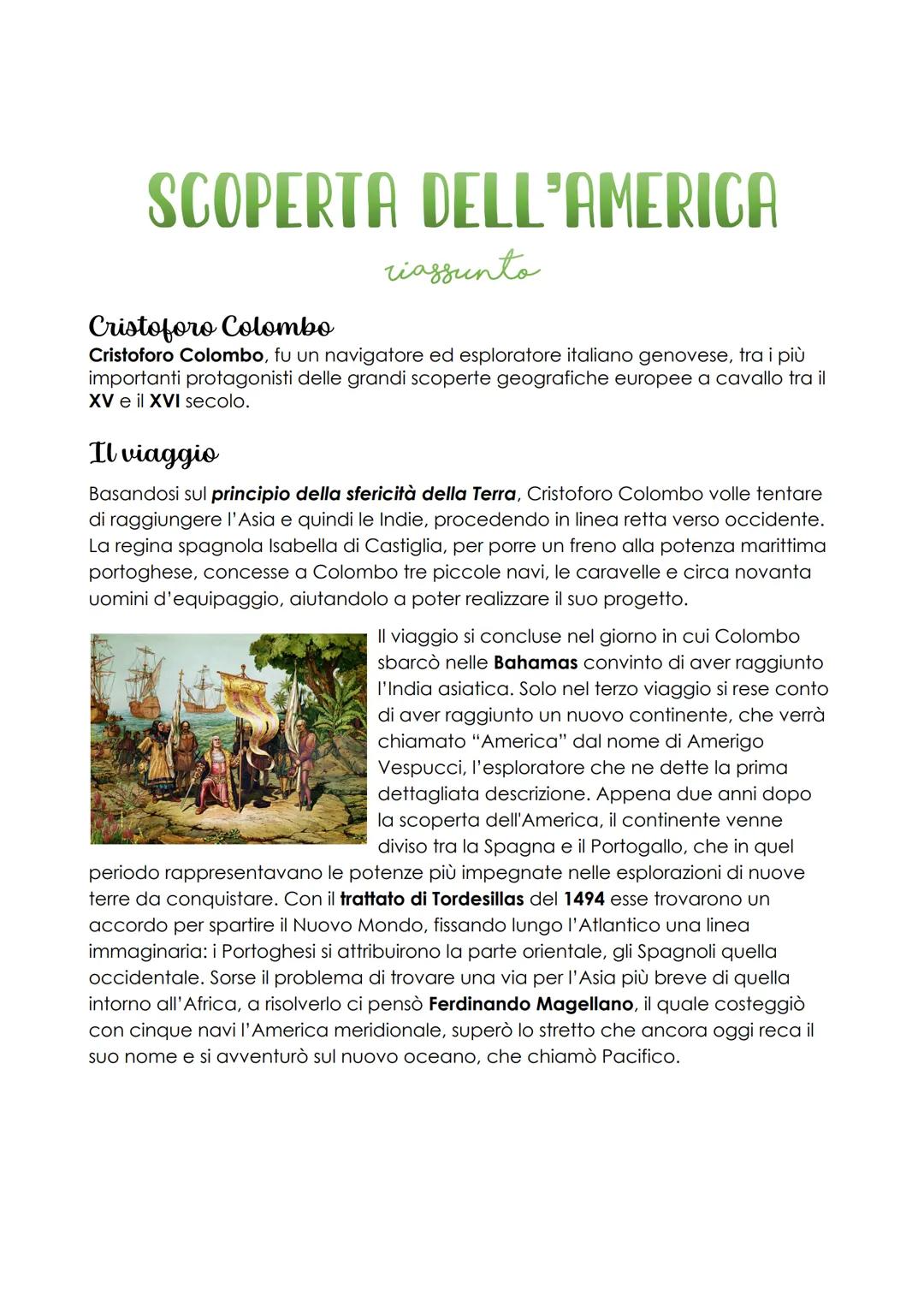 # SCOPERTA DELL'AMERICA

riassunto

Cristoforo Colombo
Cristoforo Colombo, fu un navigatore ed esploratore italiano genovese, tra i più
impo