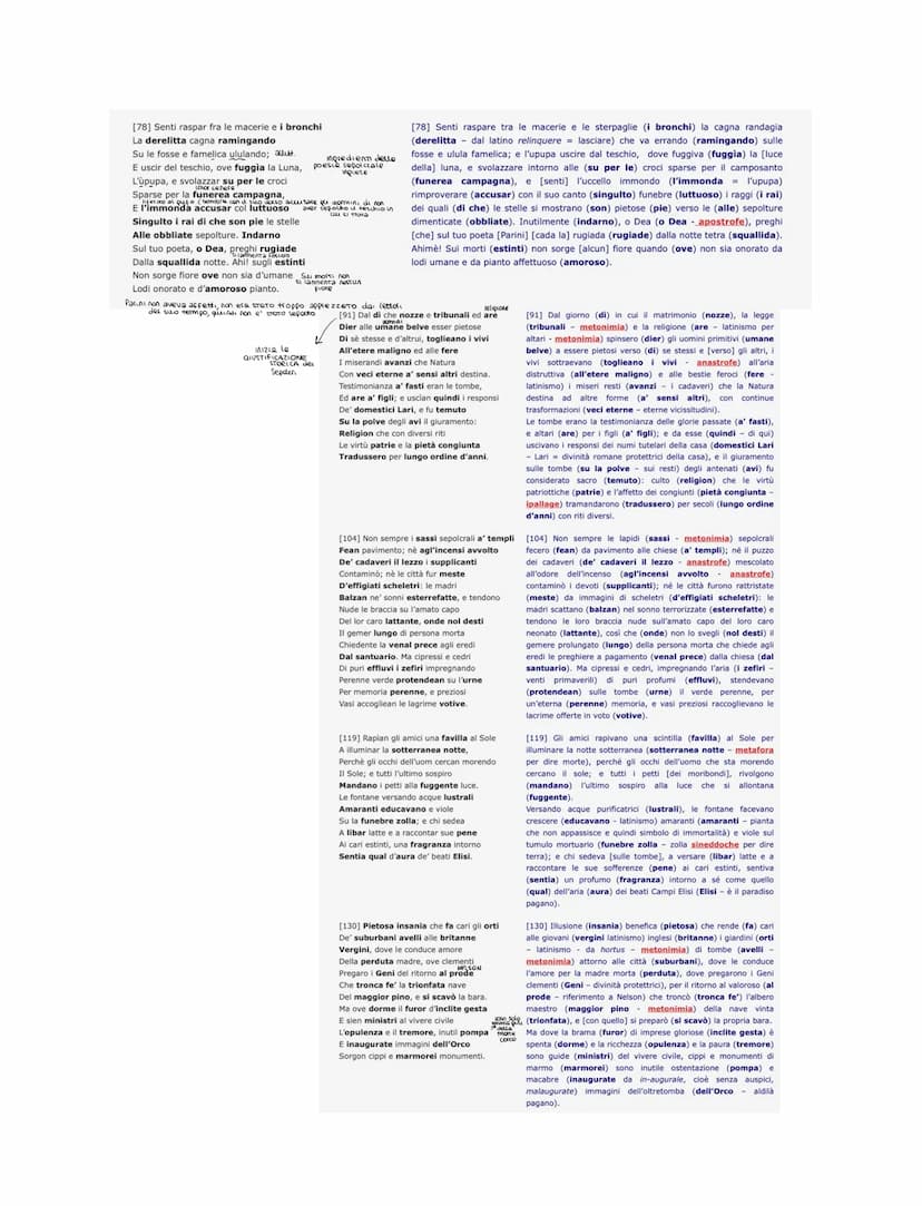 TESTO
Deorum manium iura sancta sunto
A IPPOLITO PINDEMONTE
POLISINDETO
[1] All'ombra de' cipressi e dentro l'urne
Confortate di pianto è fo