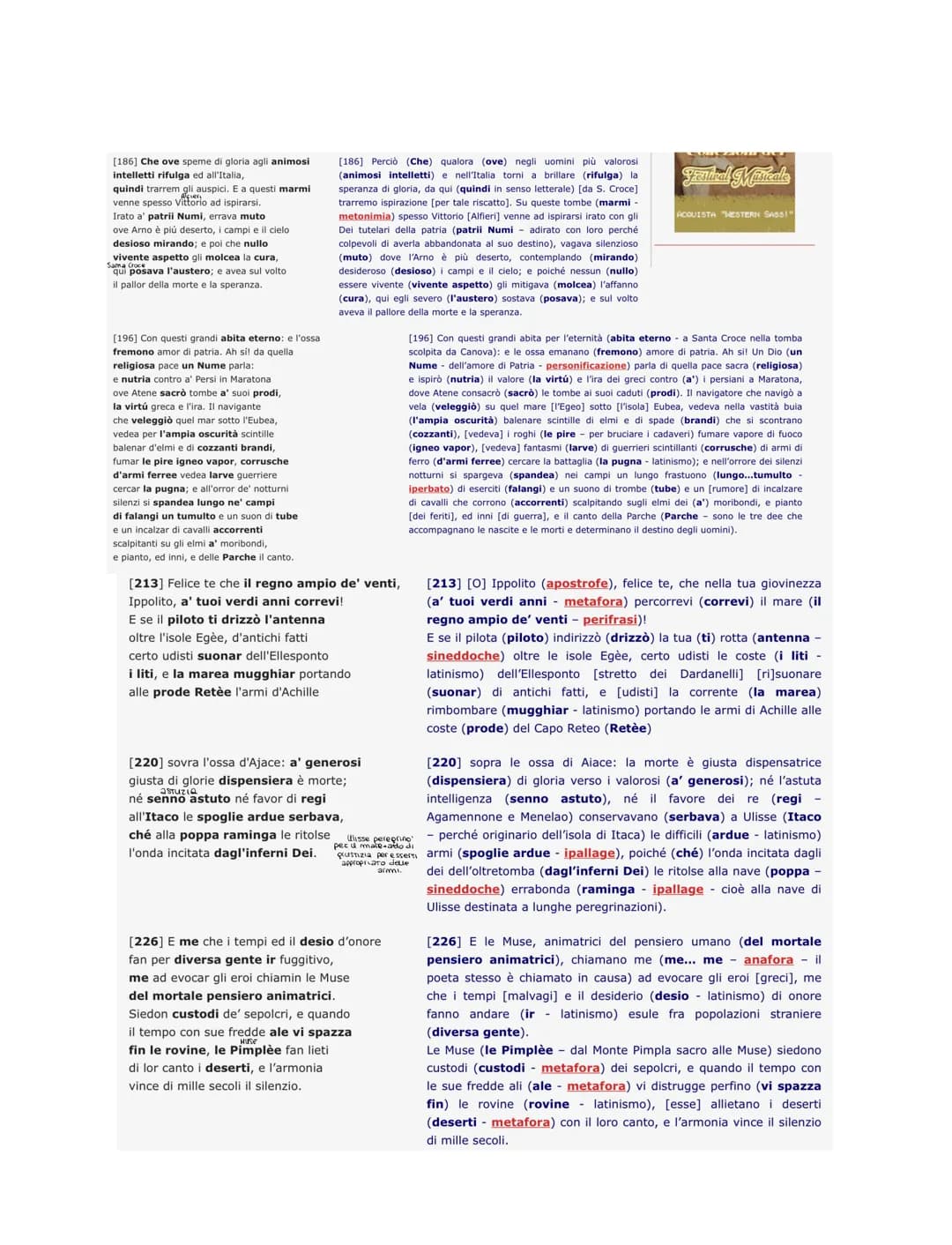 TESTO
Deorum manium iura sancta sunto
A IPPOLITO PINDEMONTE
POLISINDETO
[1] All'ombra de' cipressi e dentro l'urne
Confortate di pianto è fo