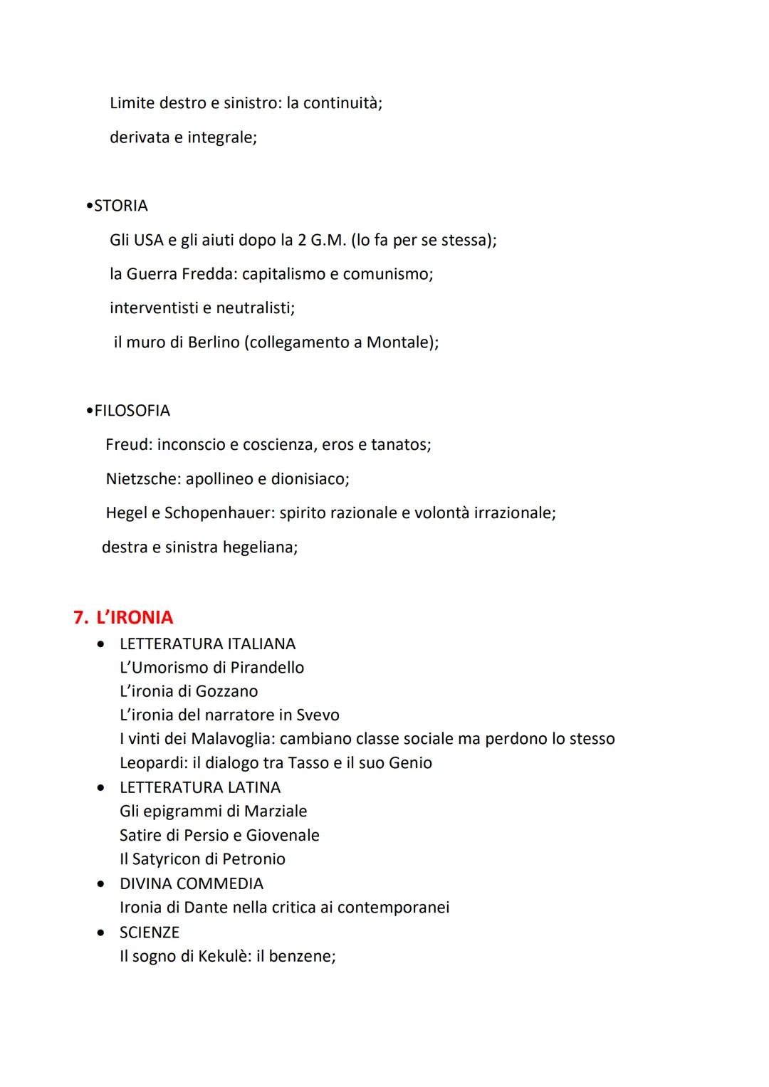 1. IL TEMPO
●
●
●
LETTERATURA ITALIANA
Italo Svevo: tempo misto ne La coscienza di Zeno;
Verga: tempo circolare e lineare nei Malavoglia;
Pi