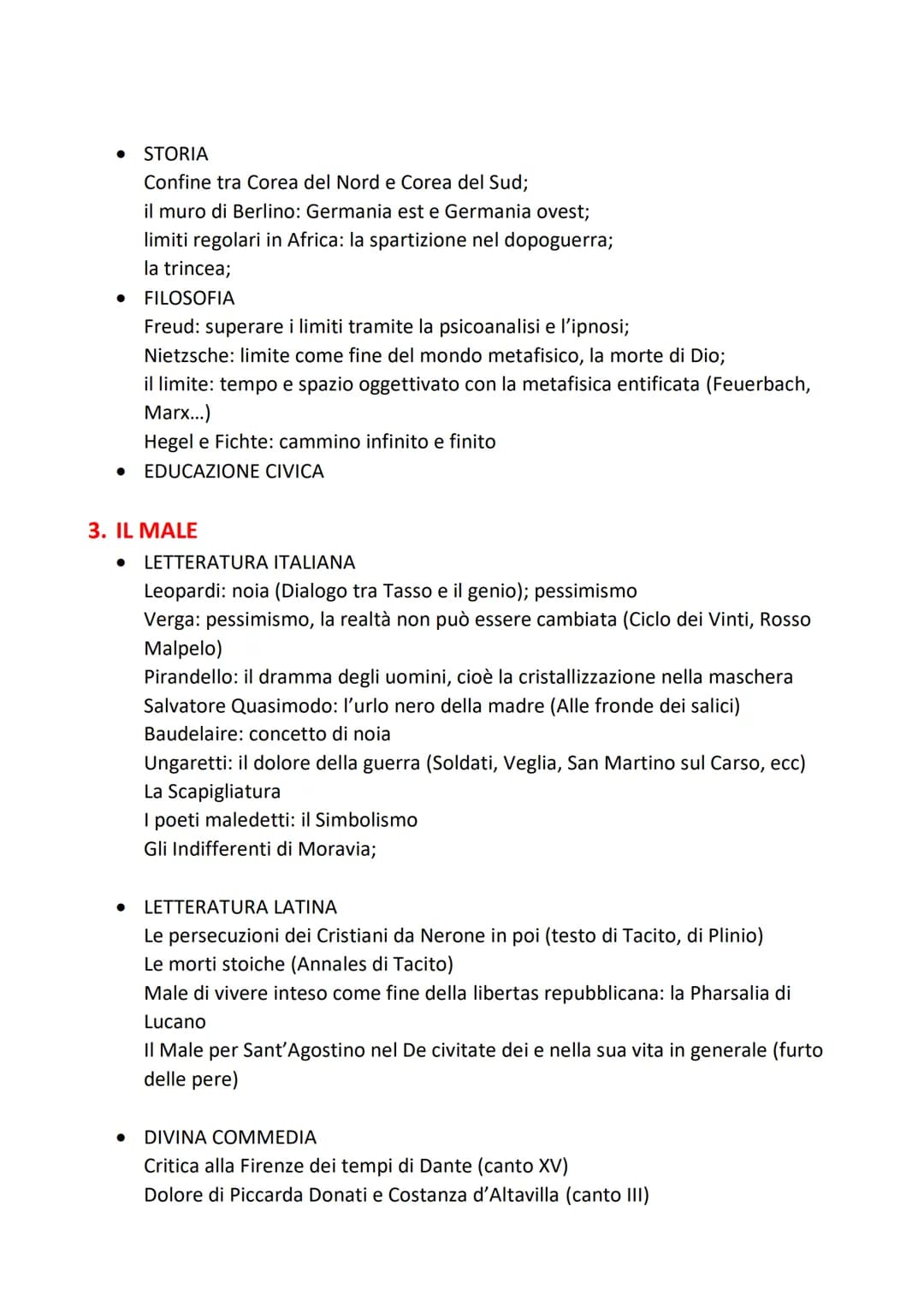 1. IL TEMPO
●
●
●
LETTERATURA ITALIANA
Italo Svevo: tempo misto ne La coscienza di Zeno;
Verga: tempo circolare e lineare nei Malavoglia;
Pi