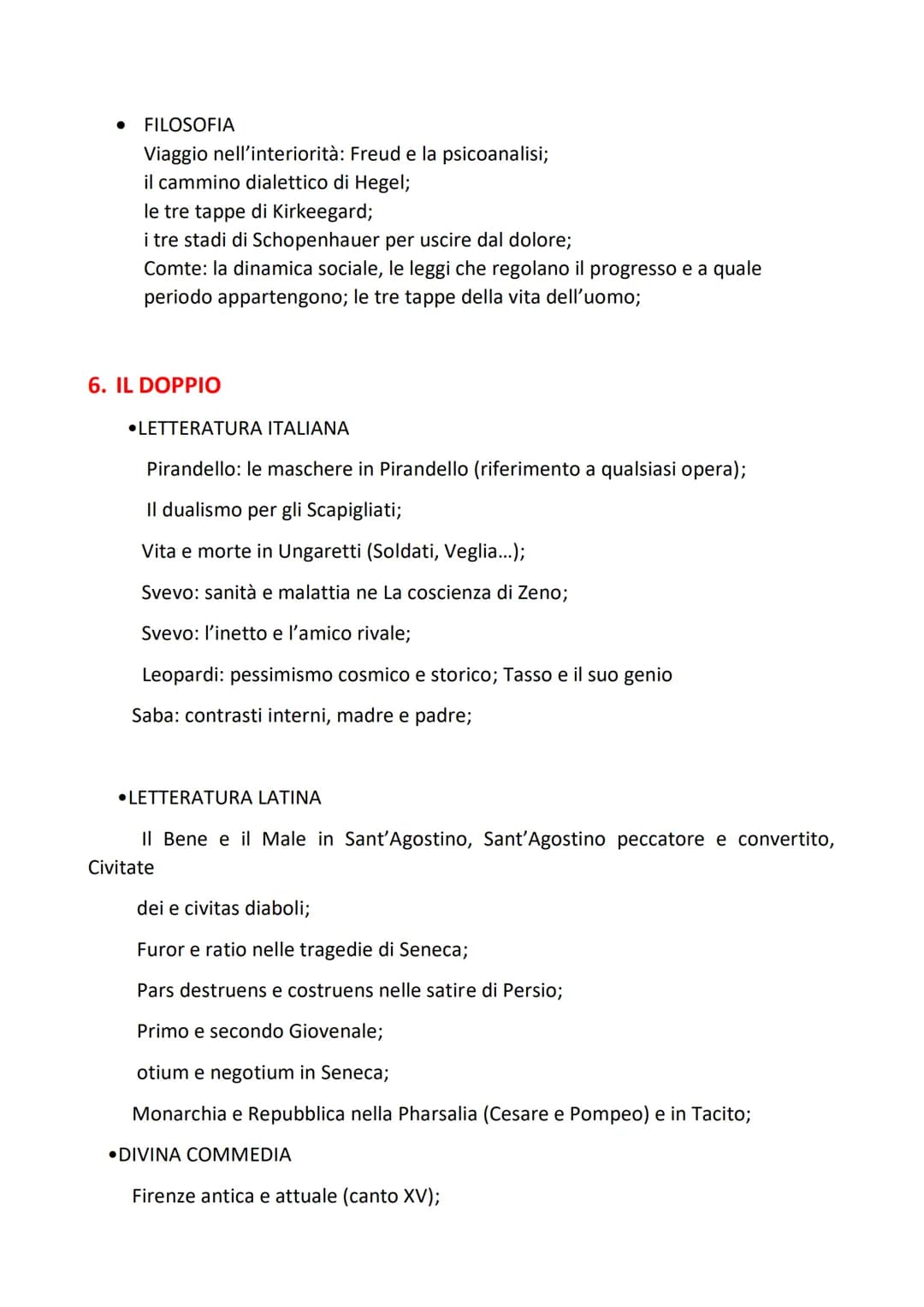 1. IL TEMPO
●
●
●
LETTERATURA ITALIANA
Italo Svevo: tempo misto ne La coscienza di Zeno;
Verga: tempo circolare e lineare nei Malavoglia;
Pi