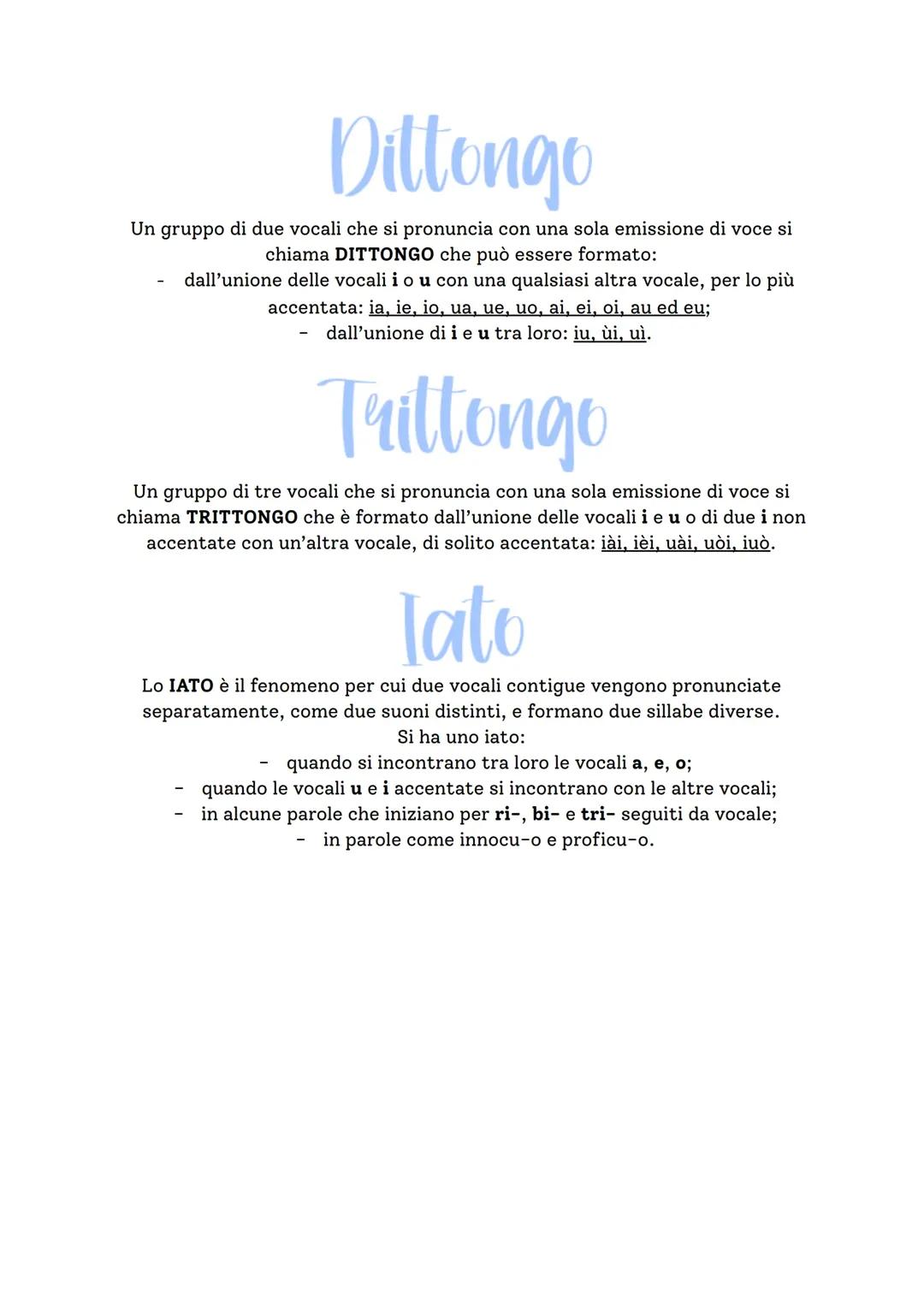 Dittongo, Trittongo e Iato: Comprensione Facile