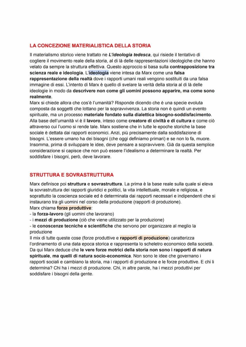 MARX
LE CARATTERISTICHE GENERALI DEL MARXISMO
Il pensiero di Marx è irriducibile alla dimensione puramente filosofica, sociologica o
economi