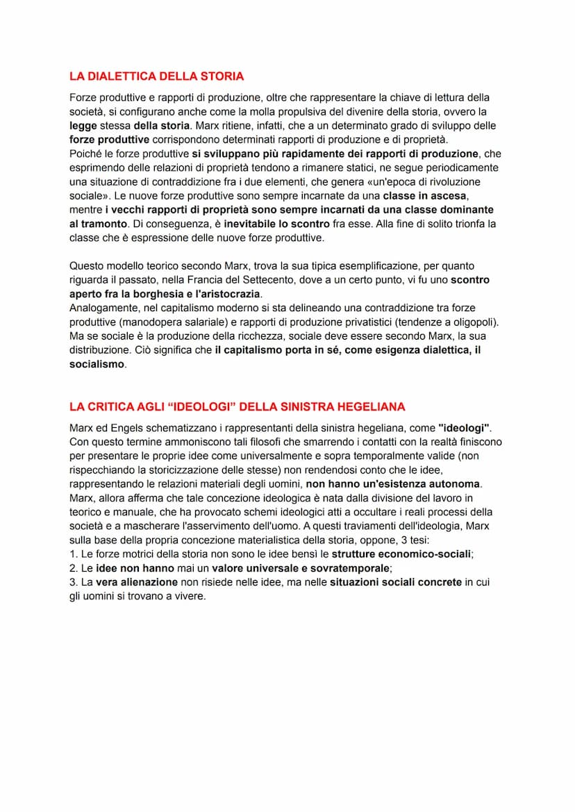 MARX
LE CARATTERISTICHE GENERALI DEL MARXISMO
Il pensiero di Marx è irriducibile alla dimensione puramente filosofica, sociologica o
economi