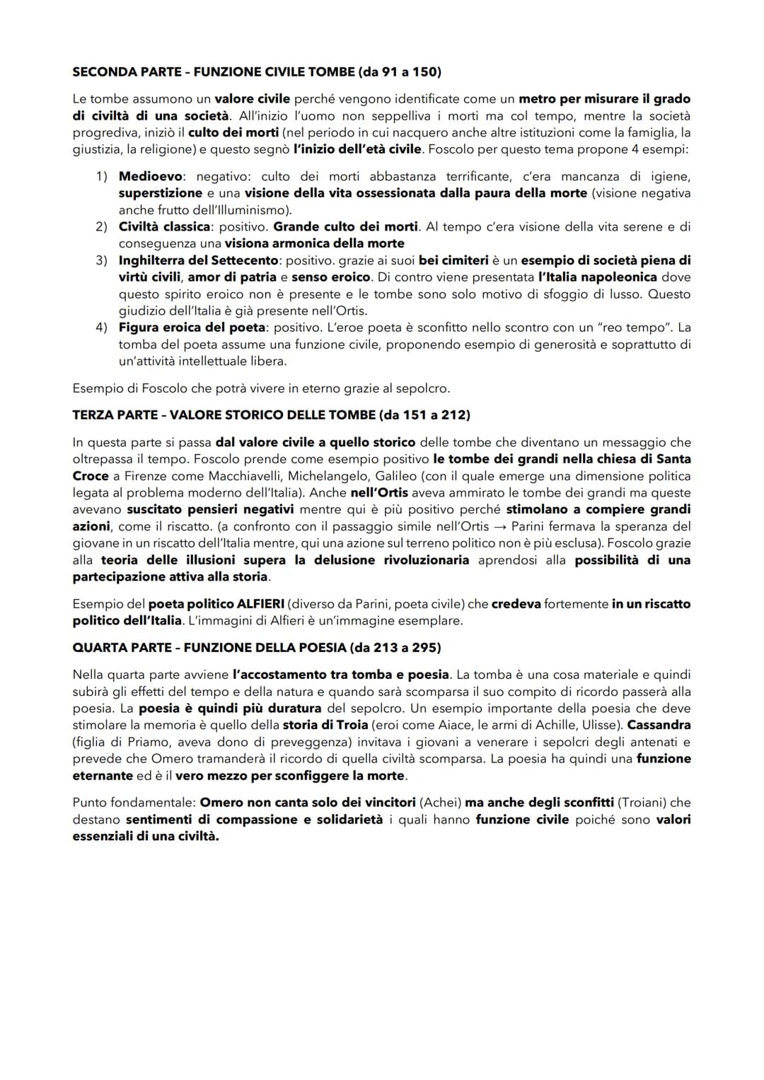 SEPOLCRI (1806-1807)
I Sepolcri sono un poemetto (carme - come li chiama Foscolo dal latino) scritto con una impostazione
epistolare in ende