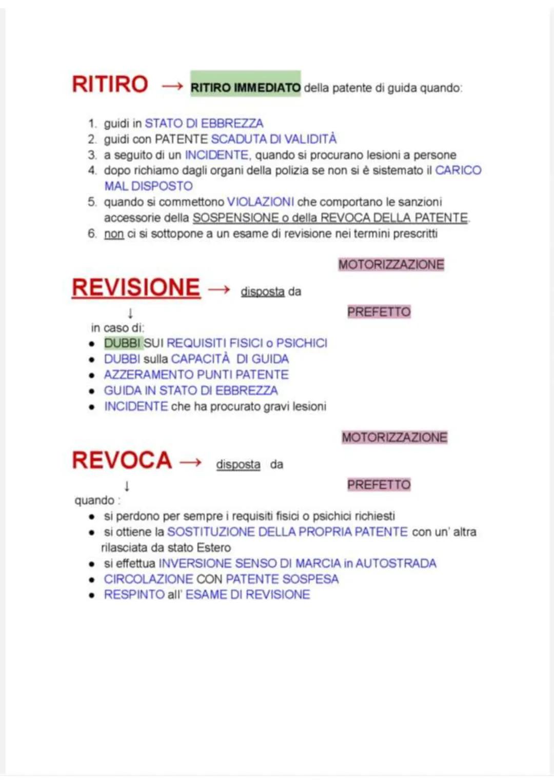 RITIRO RITIRO IMMEDIATO della patente di guida quando:
1. guidi in STATO DI EBBREZZA
2. guidi con PATENTE SCADUTA DI VALIDITÀ
3. a seguito d