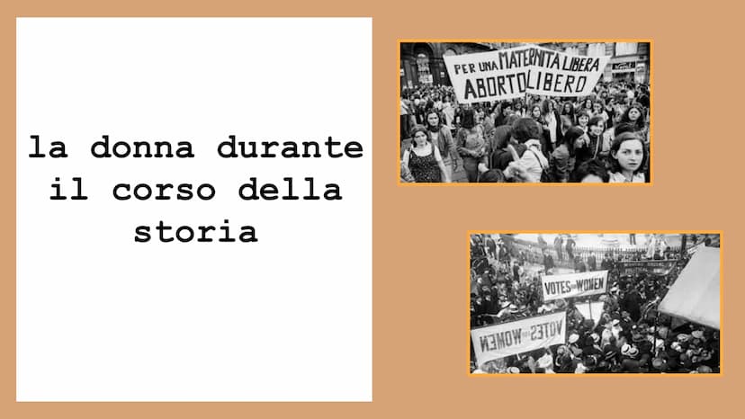 la donna durante
il corso della
storia
MATERNITA LIBERA
ABORTOLIBERD
PER UNA
VOTES-WOMEN
WANOW -23TOV
Navel
WONTAS SOCIAL
POLITICAL UNION il