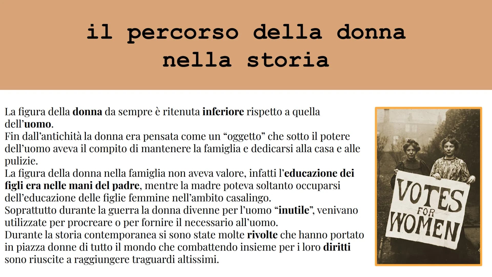 la donna durante
il corso della
storia
MATERNITA LIBERA
ABORTOLIBERD
PER UNA
VOTES-WOMEN
WANOW -23TOV
Navel
WONTAS SOCIAL
POLITICAL UNION il