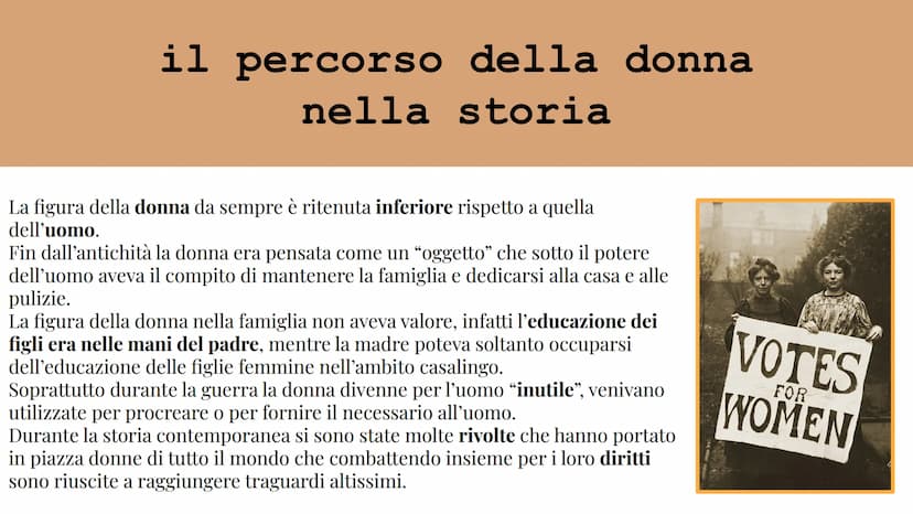 la donna durante
il corso della
storia
MATERNITA LIBERA
ABORTOLIBERD
PER UNA
VOTES-WOMEN
WANOW -23TOV
Navel
WONTAS SOCIAL
POLITICAL UNION il