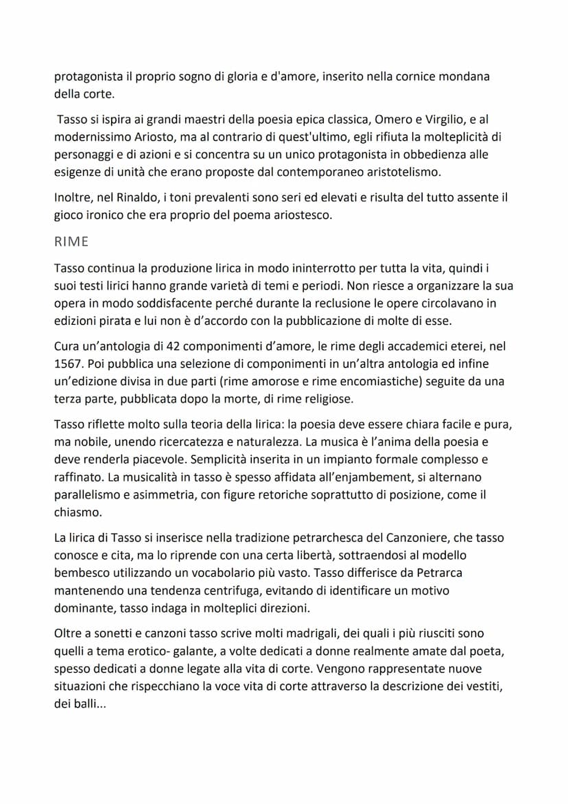 Torquato Tasso
VITA
Torquato Tasso nasce l'11 marzo del 1544 a Sorrento, in provincia di Napoli, da un
nobile famiglia di origine Bergamasca