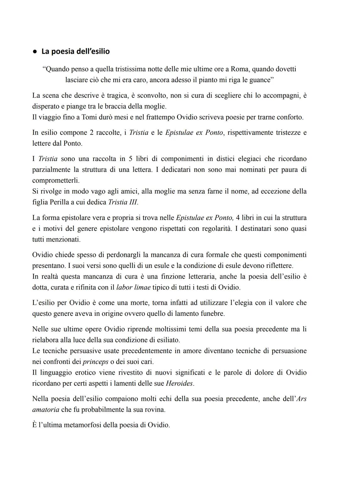 # Publio Ovidio Nasone

*   Vita

Nasce il 20 marzo del 43 a.c. a Sulmona, nell'odierno Abruzzo.

Visse gli anni migliori dell'età augustea.