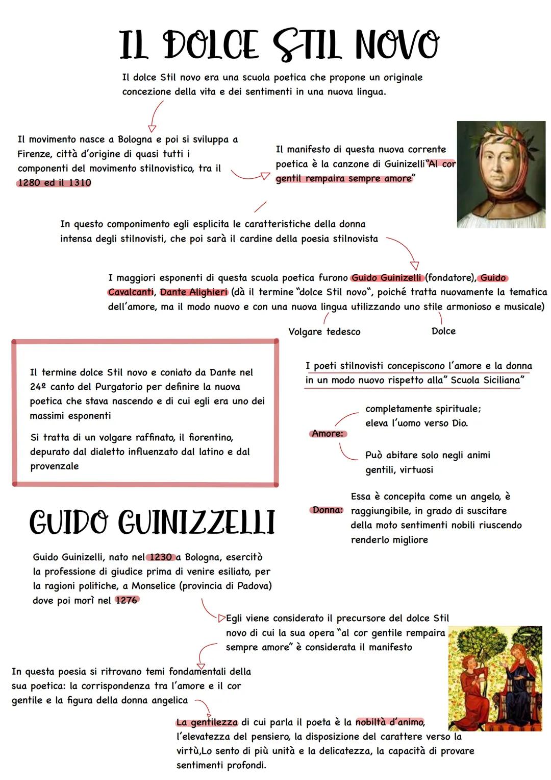 # IL DOLCE STIL NOVO

Il dolce Stil novo era una scuola poetica che propone un originale
concezione della vita e dei sentimenti in una nuova