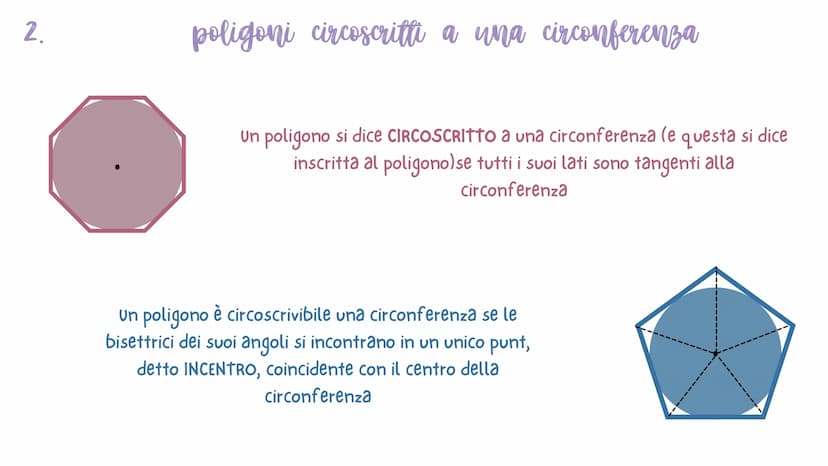 Cerchio e Circonferenza
La circonferenza è una linea chiusa avente tutti i punti del piano a uguale distanza da un
CIRCONFERENZA punto fisso
