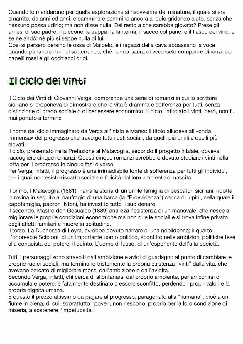 GIOVANNI VERGA
Il verismo
Il Verismo è un movimento letterario che si diffonde in Italia alla fine dell'Ottocento sulla
scia del Naturalismo