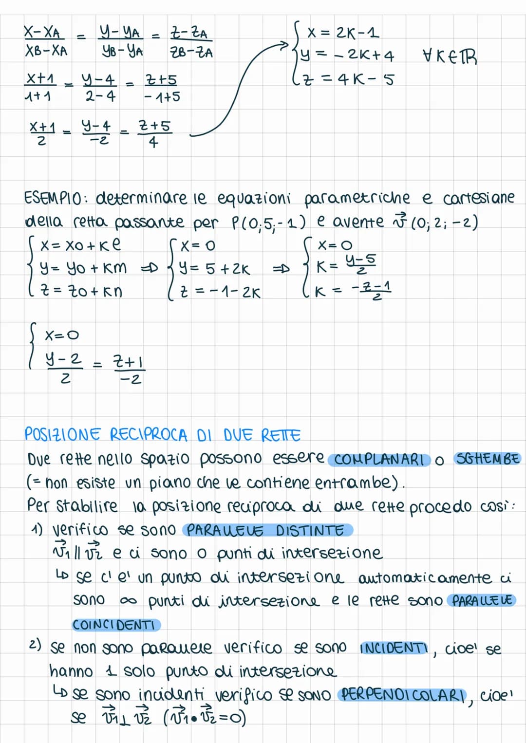 A
geometria s
analitica
COORDINATE CARTESIANE NELLO SPAZIO
Un punto e' dato da una terna ordinata di numeri che
rappresentano le coordinate 