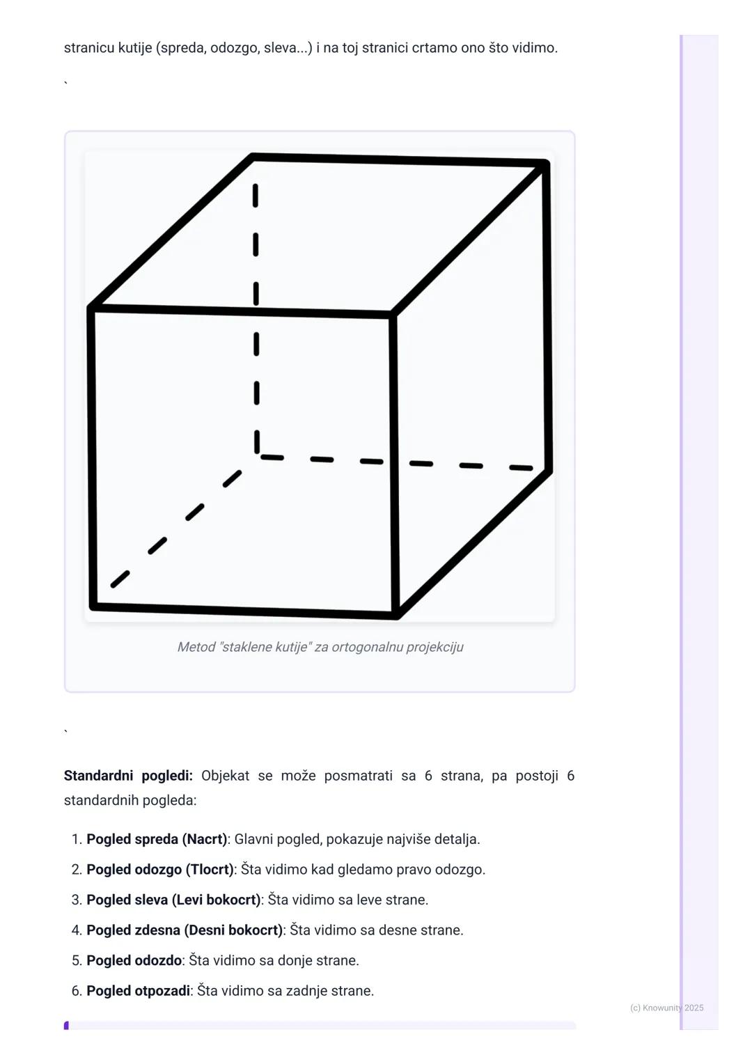 # 1.2. Ortogonalna i izometrijska
projekcija

Uvod u projekcije

Projekcija je način na koji predstavljamo trodimenzionalne (3D) objekte na
