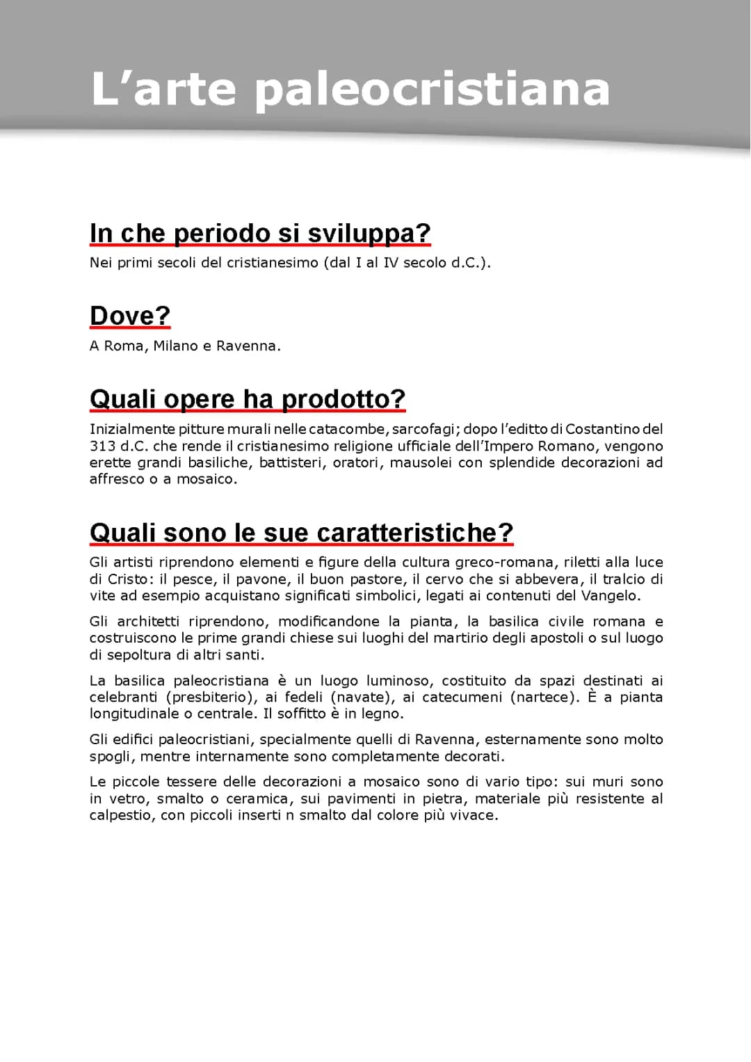 Arte Paleocristiana: Riassunto e Opere Famosi, Monumenti a Ravenna