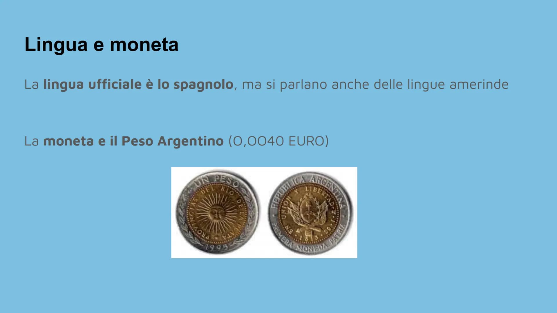 L'ARGENTINA
di Giacomo Occelli Confini
L'Argentina è lo Stato più vasto tra quelli dell'America Meridionale
Cile
Bolivia
Paraguay
Argentinal