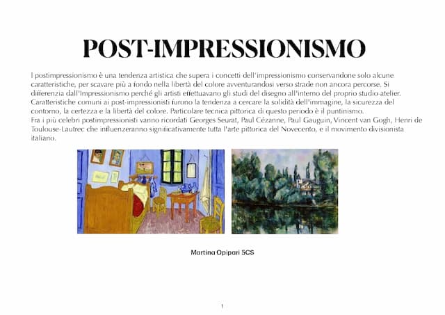 Know POST IMPRESSIONISMO, DVISIONISMO e SIMBOLISMO thumbnail