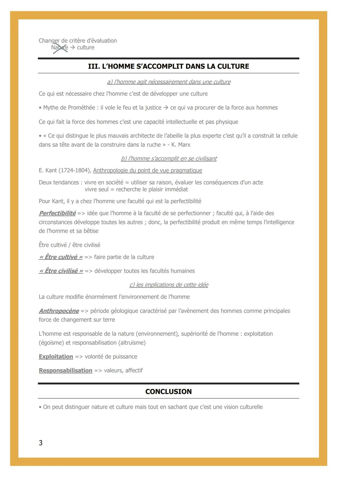 # 1 - LA NATURE

INTRODUCTION

Nature Culture → confus

Nature => ce qui se développe spontanément + Culture => ce que l'homme a transformé
