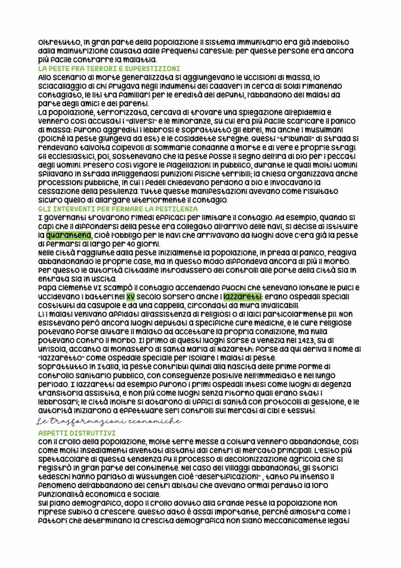 La crisi del trecento
I fattori della crisi
verso la fine del XIII secolo l'espansione economica, in tutto il continente, iniziò a
frenare e