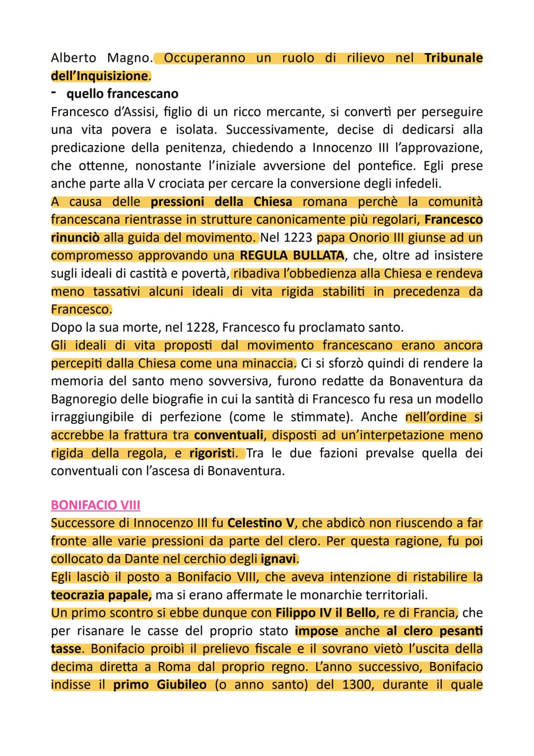 INNOCENZO III
Verso la fine del XII secolo, papa Innocenzo III riprese il progetto
teocratico della Chiesa riformata. Gregorio VII aveva dat