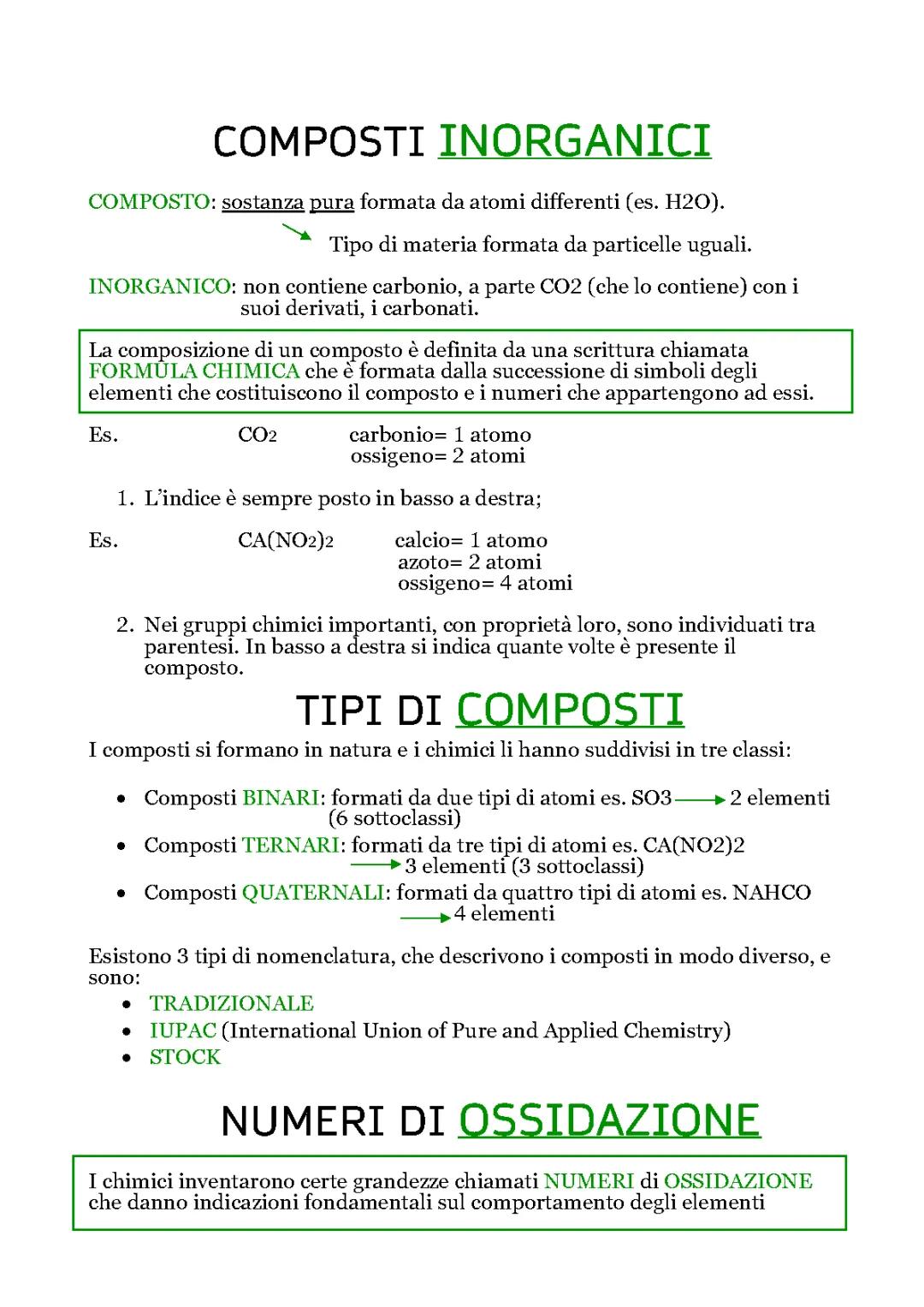 COMPOSTI INORGANICI/ COMPOSTI BINARI