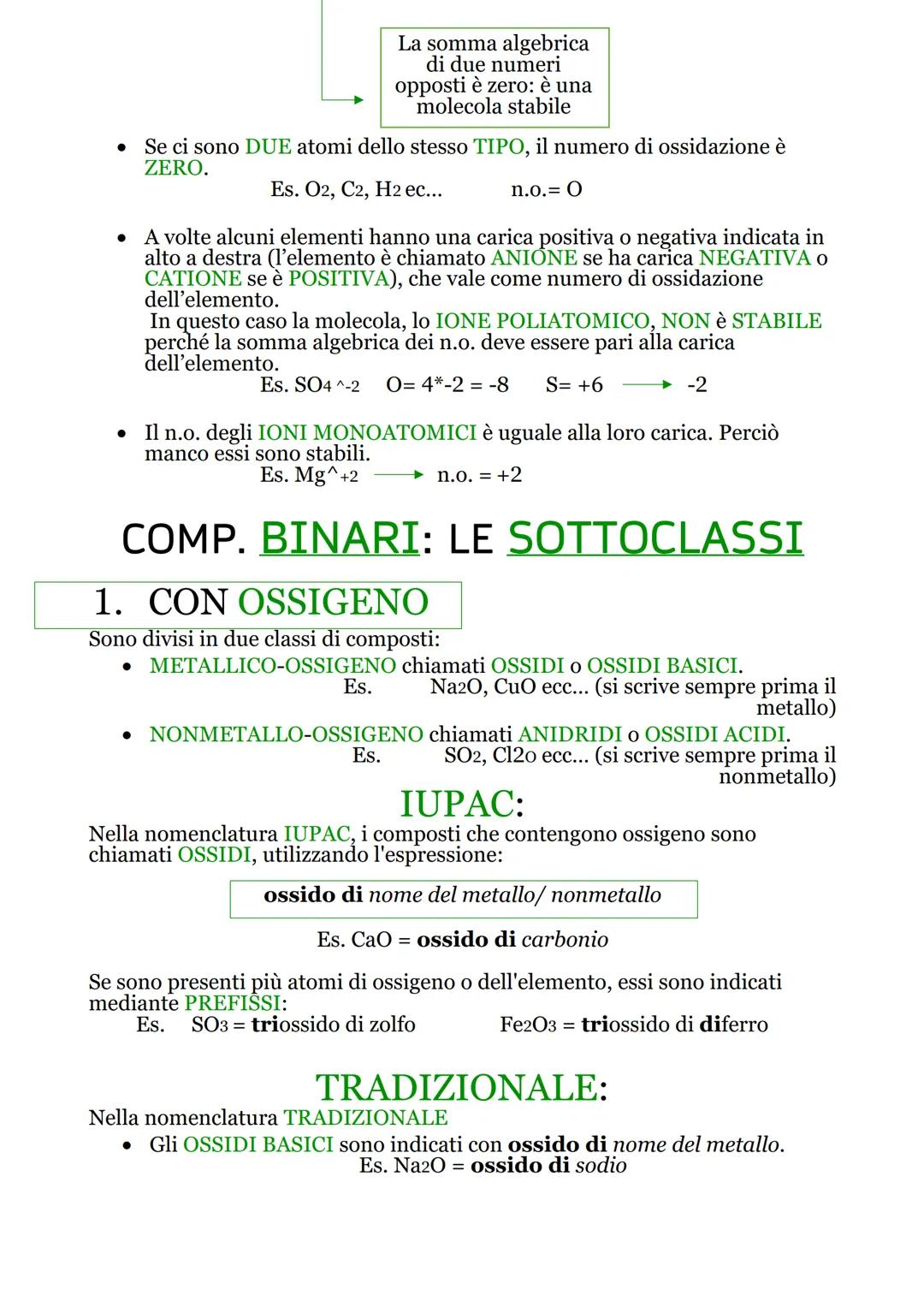 COMPOSTI INORGANICI
COMPOSTO: sostanza pura formata da atomi differenti (es. H20).
Tipo di materia formata da particelle uguali.
INORGANICO: