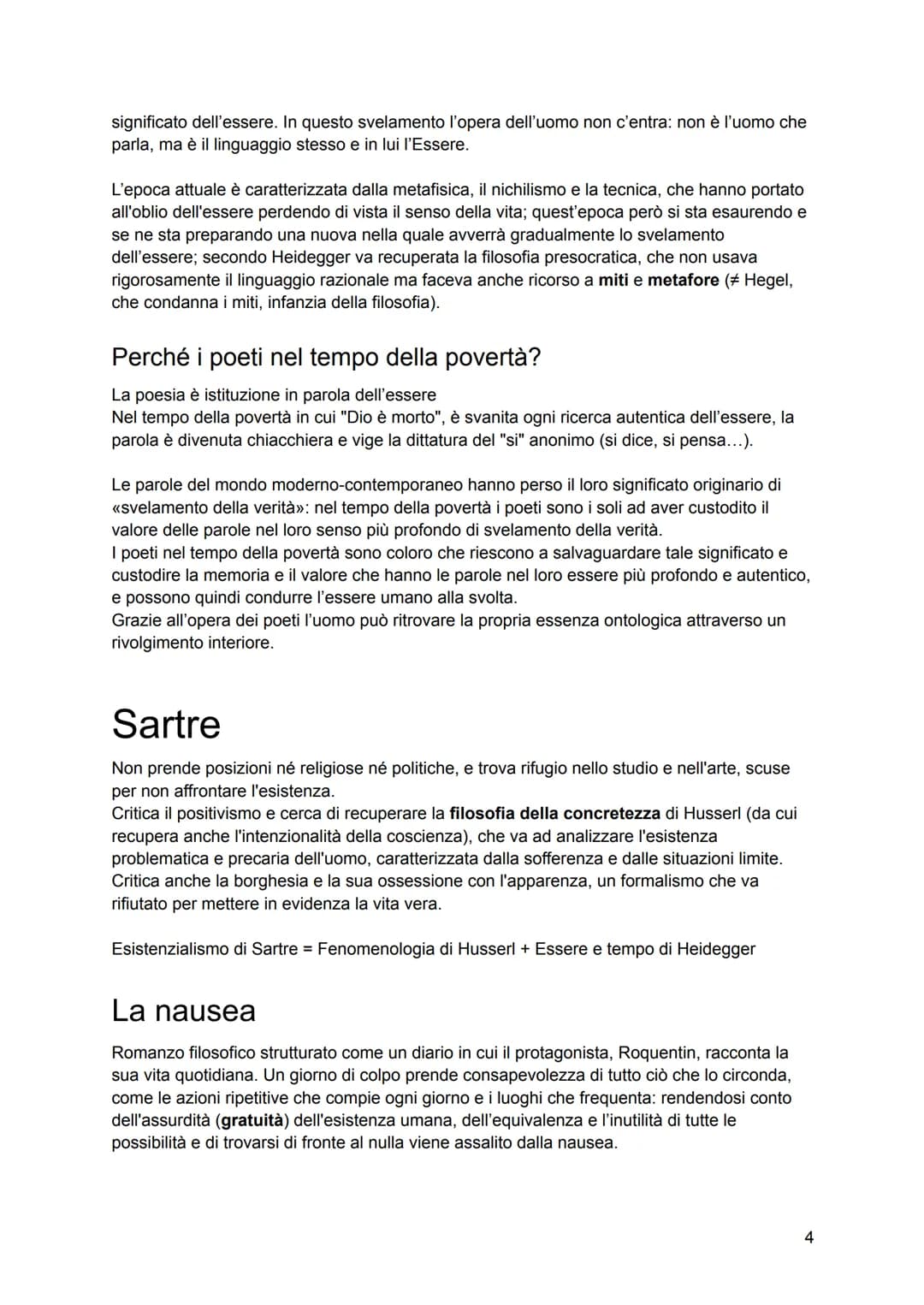 Esistenzialismo
Nasce negli anni '20-'30 ma si sviluppa dopo la seconda guerra mondiale, diventando una
moda negli anni '50-'60.
Rappresenta