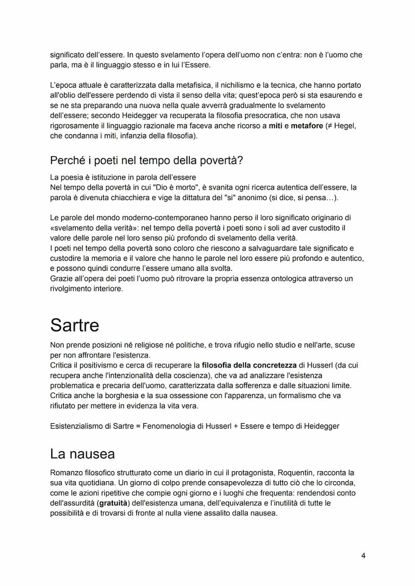 Esistenzialismo
Nasce negli anni '20-'30 ma si sviluppa dopo la seconda guerra mondiale, diventando una
moda negli anni '50-'60.
Rappresenta