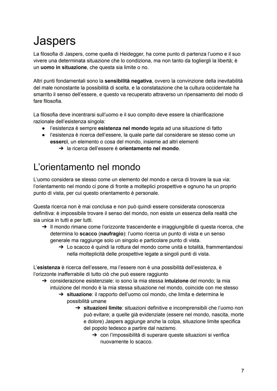 Esistenzialismo
Nasce negli anni '20-'30 ma si sviluppa dopo la seconda guerra mondiale, diventando una
moda negli anni '50-'60.
Rappresenta