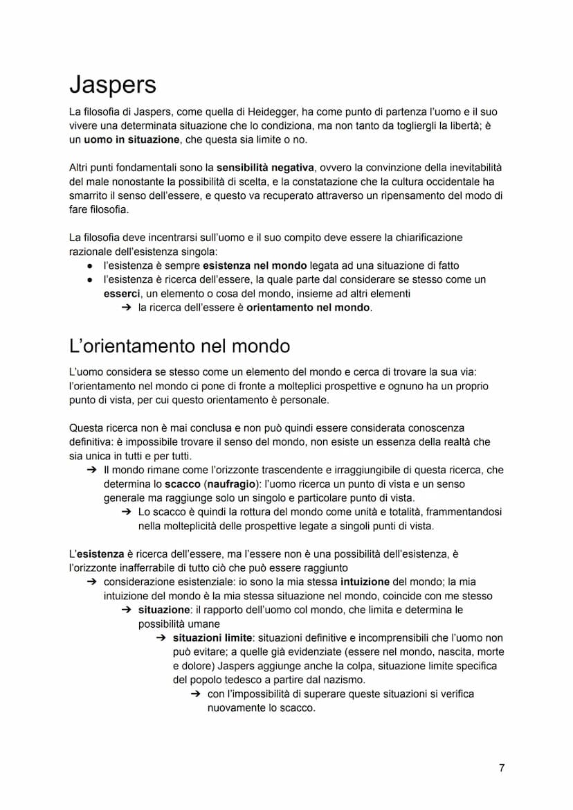 Esistenzialismo
Nasce negli anni '20-'30 ma si sviluppa dopo la seconda guerra mondiale, diventando una
moda negli anni '50-'60.
Rappresenta
