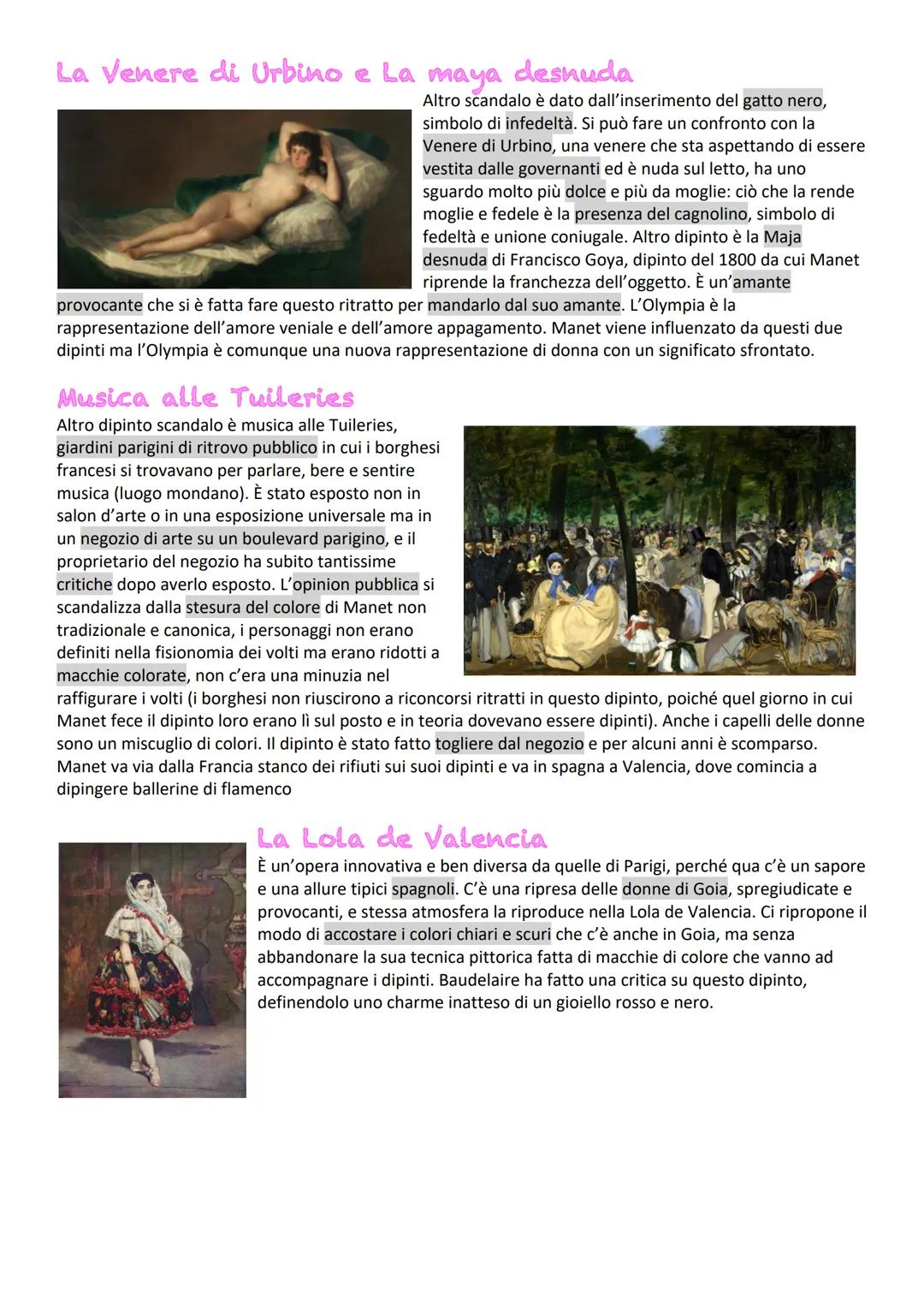 Impressionisno
Edouard Manet
Nel 1863 arriva un'altra opera importantissima per la storia dell'arte che scandalizzò l'opinione pubblica e
an