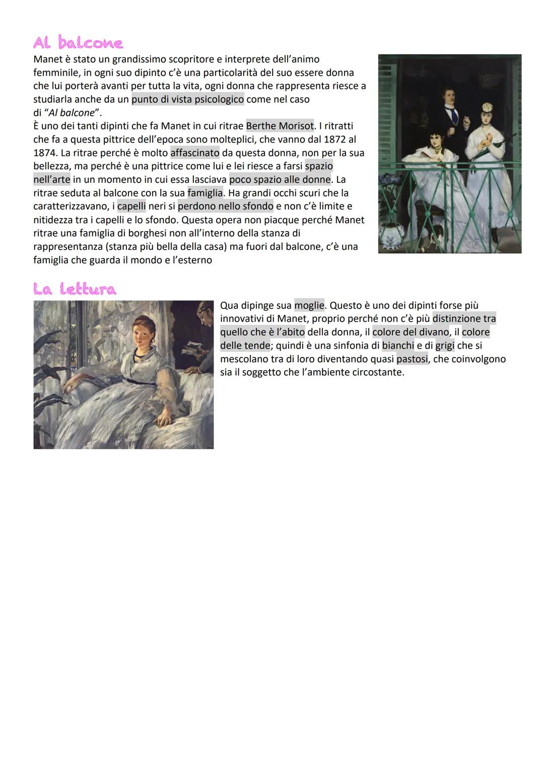 Impressionisno
Edouard Manet
Nel 1863 arriva un'altra opera importantissima per la storia dell'arte che scandalizzò l'opinione pubblica e
an